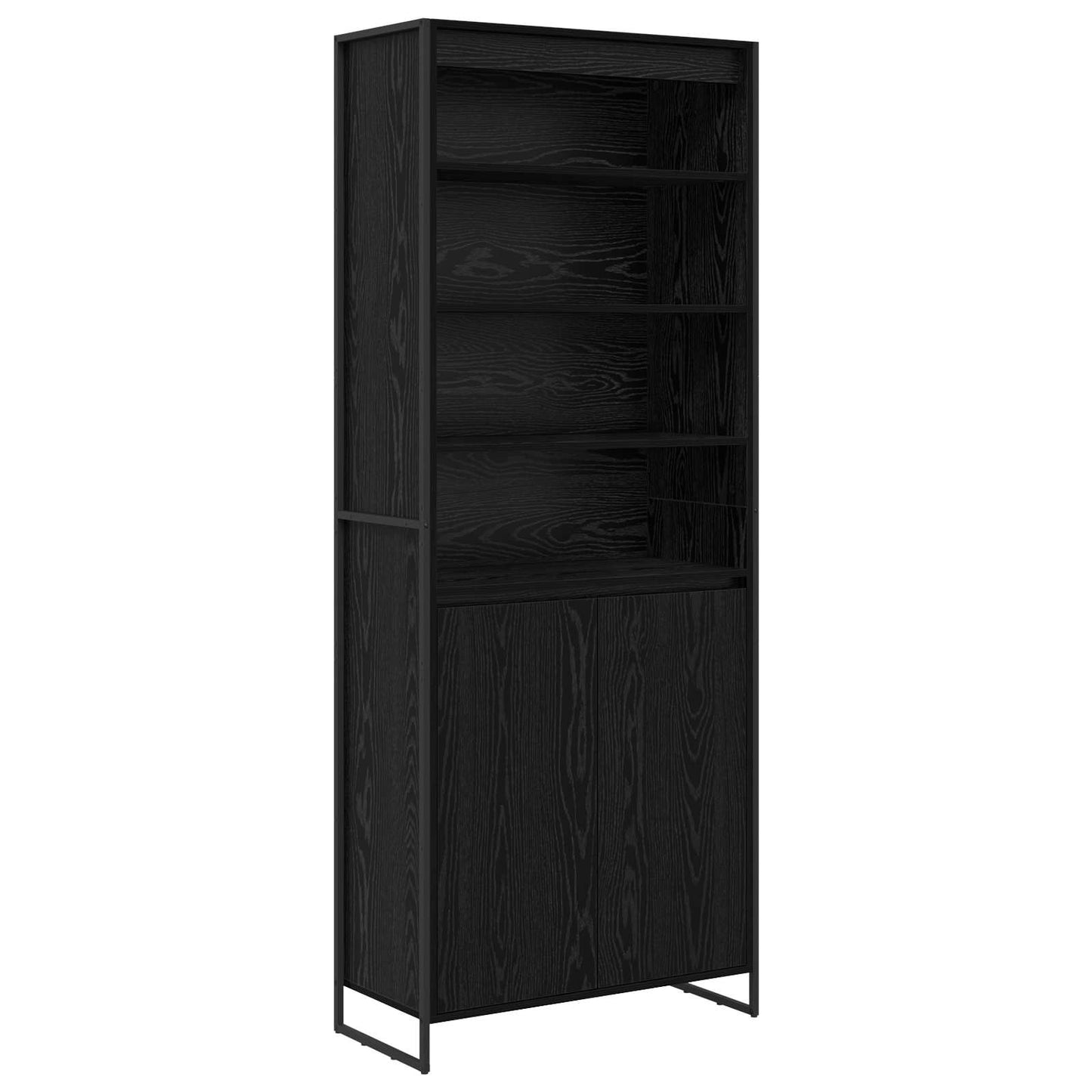 Armadi alti 2 pcs Rovere Nero 79 x 36 x 200 cm