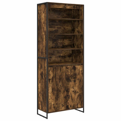 Armadi alti 2 pcs Quercia Fumosa 79 x 36 x 200 cm