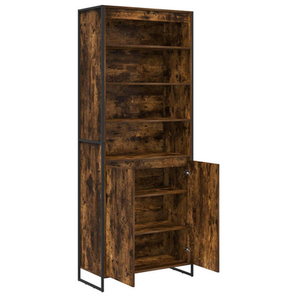 Armadi alti 2 pcs Quercia Fumosa 79 x 36 x 200 cm