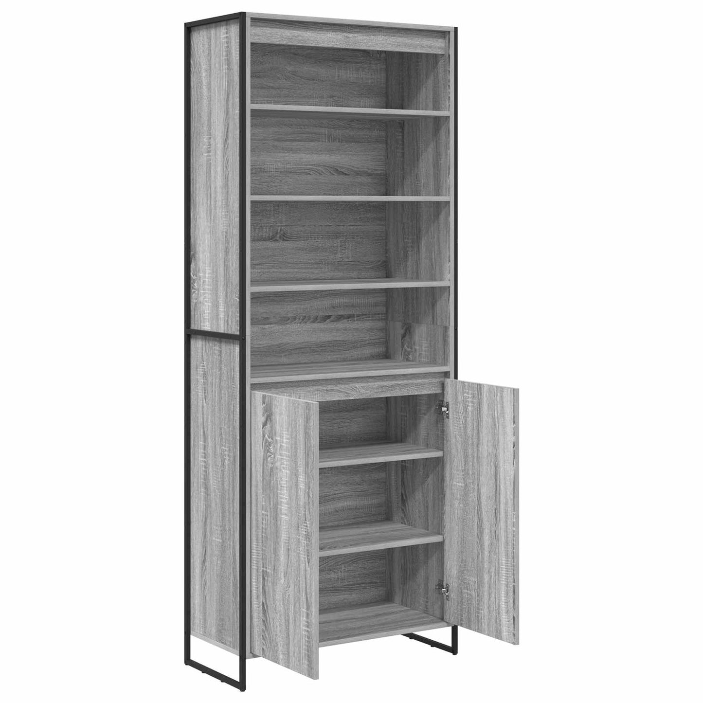 Armadi alti 2 pcs Grigio Sonoma 79 x 36 x 200 cm
