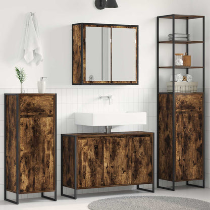 Set di mobili per il bagno Rovere fumÃƒÂ© Legno multistrato