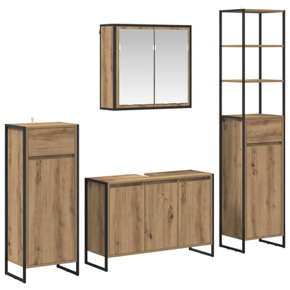 Set di mobili per il bagno Rovere artigianale Legno multistrato