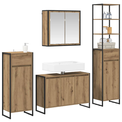 Set di mobili per il bagno Rovere artigianale Legno multistrato