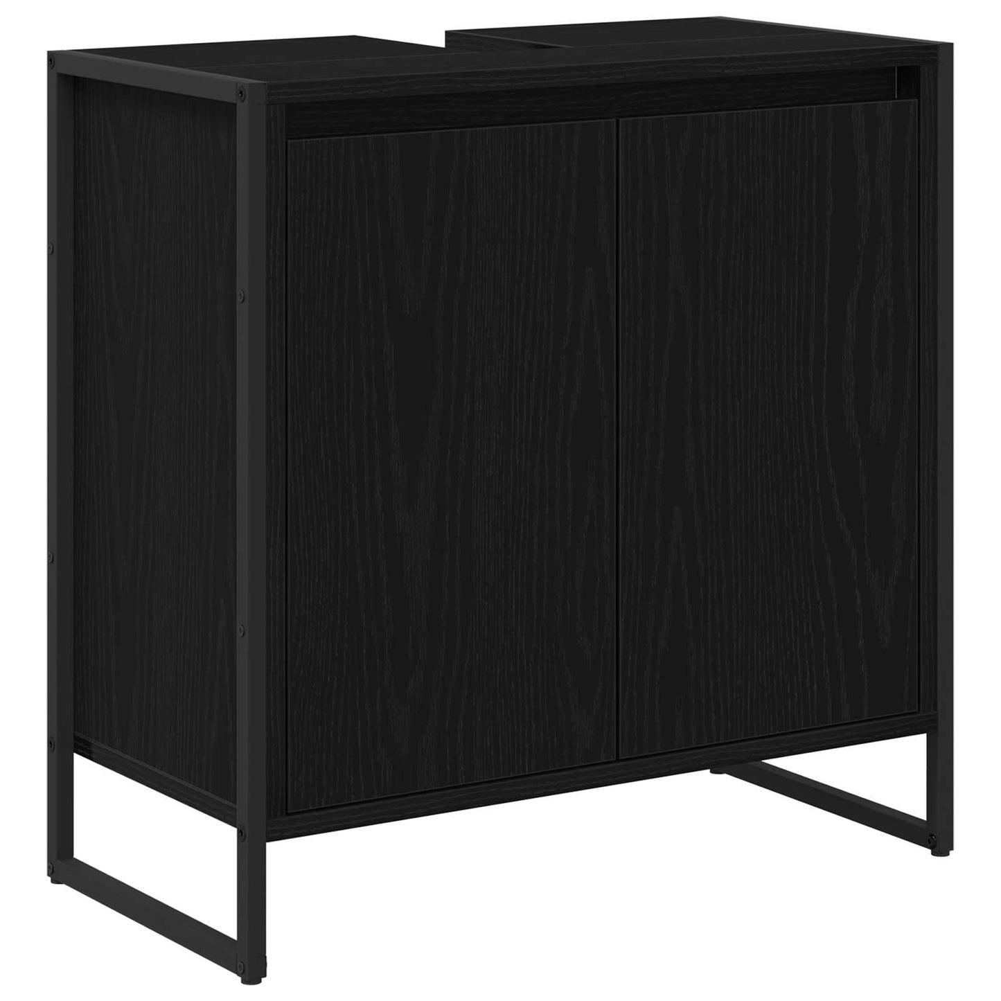Set di mobili per il bagno Rovere Nero Legno multistrato