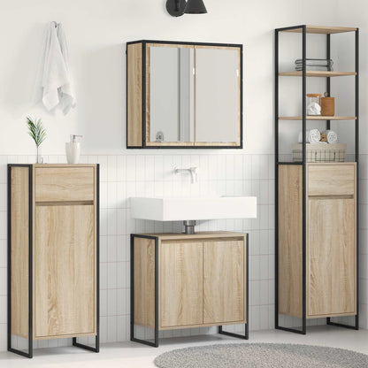 Set di mobili per il bagno Rovere Sonoma Legno multistrato