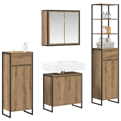 Set di mobili per il bagno Rovere artigianale Legno multistrato