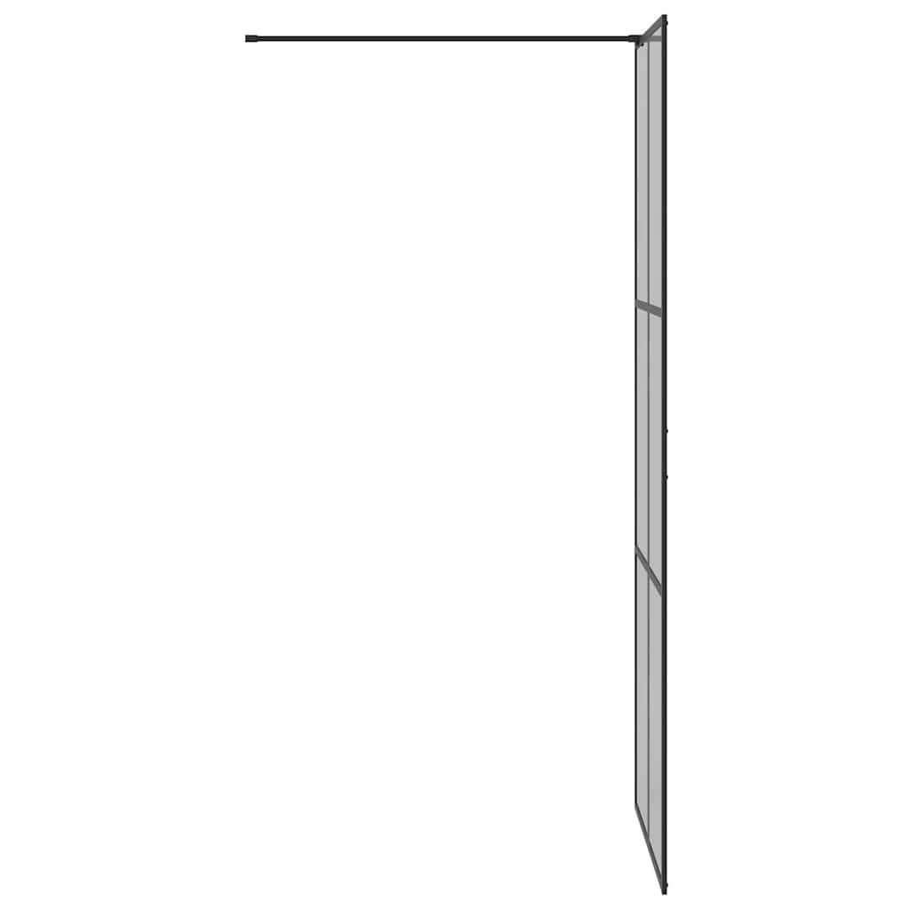 Parete Doccia Walk-in Nero 80 x 195 cm vetro temperato
