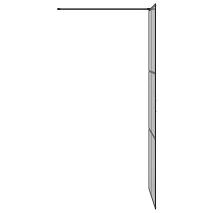 Parete Doccia Walk-in Nero 80 x 195 cm vetro temperato
