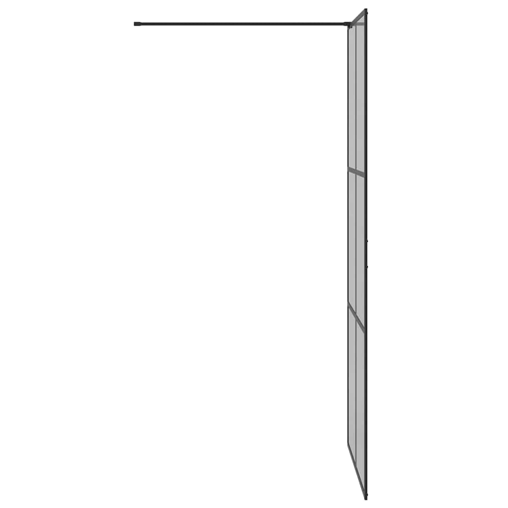 Parete Doccia Walk-in Nero 90 x 195 cm vetro temperato