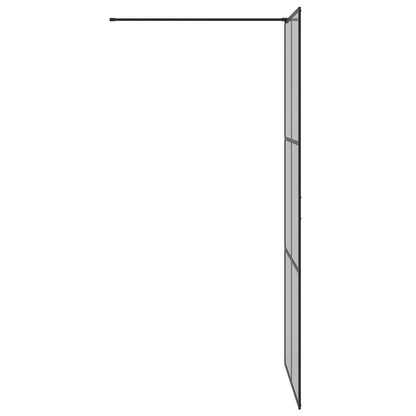 Parete Doccia Walk-in Nero 90 x 195 cm vetro temperato