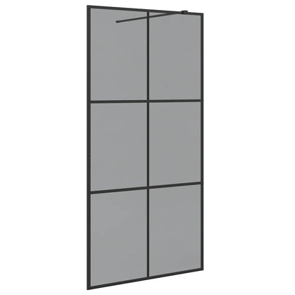 Parete Doccia Walk-in Nero 100 x 195 cm vetro temperato