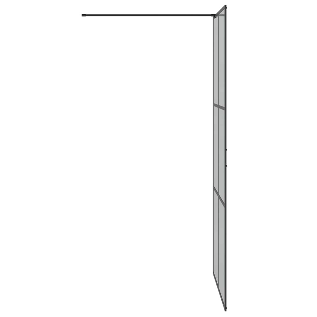 Parete Doccia Walk-in Nero 100 x 195 cm vetro temperato