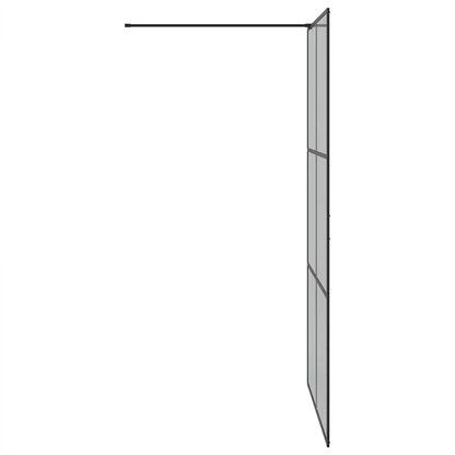 Parete Doccia Walk-in Nero 115 x 195 cm vetro temperato