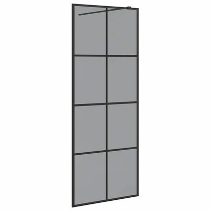 Parete Doccia Walk-in Nero 80 x 195 cm vetro temperato