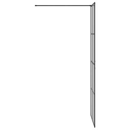 Parete Doccia Walk-in Nero 80 x 195 cm vetro temperato