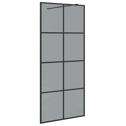 Parete Doccia Walk-in Nero 90 x 195 cm vetro temperato