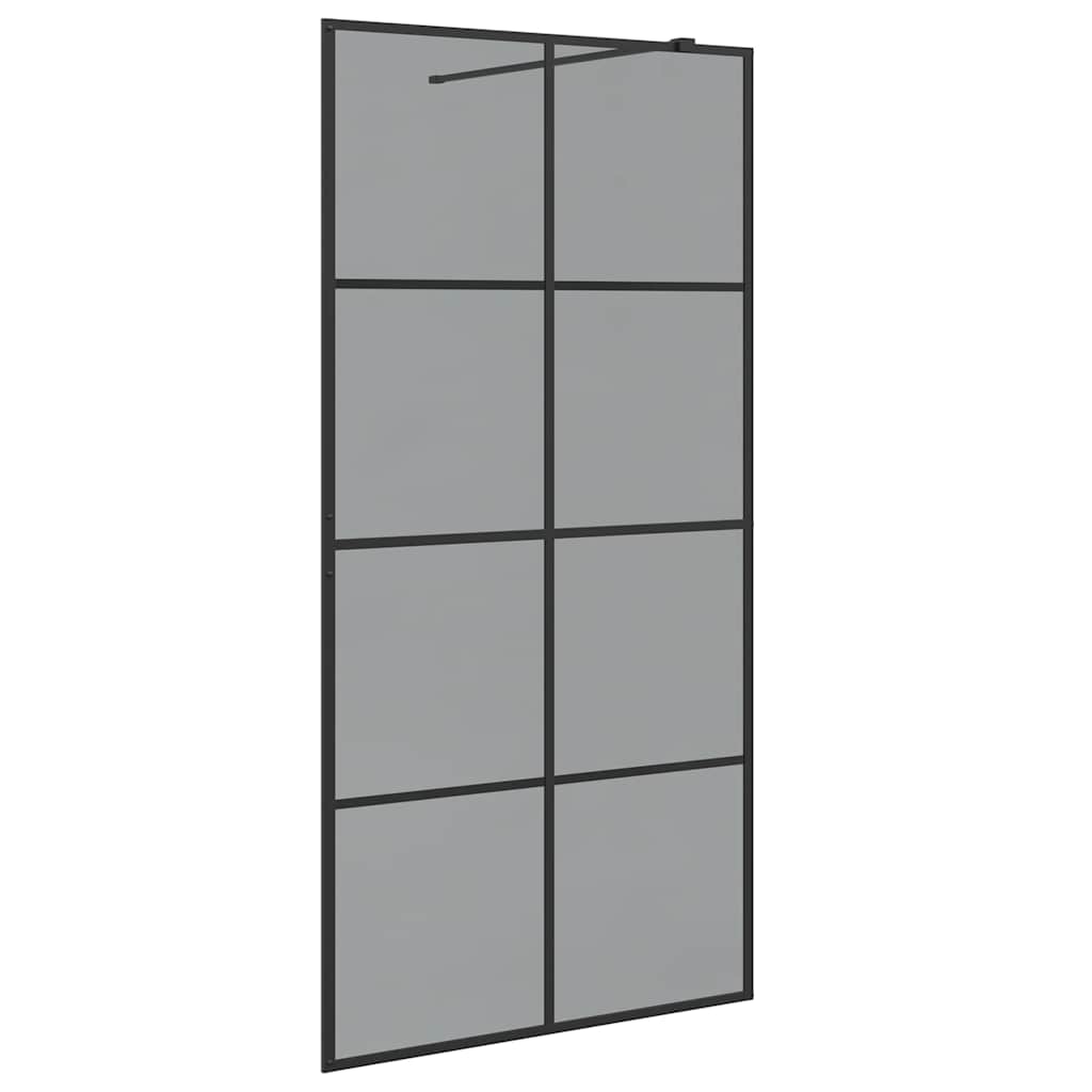 Parete Doccia Walk-in Nero 100 x 195 cm vetro temperato