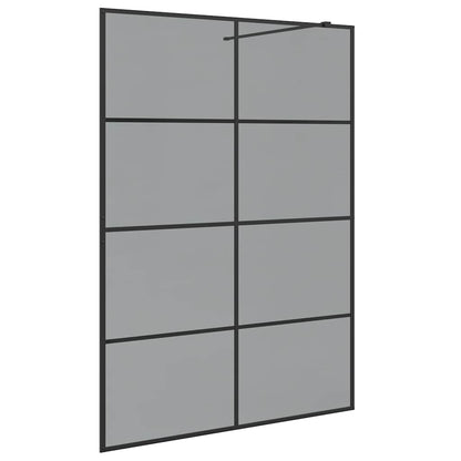 Parete Doccia Walk-in Nero 140 x 195 cm vetro temperato