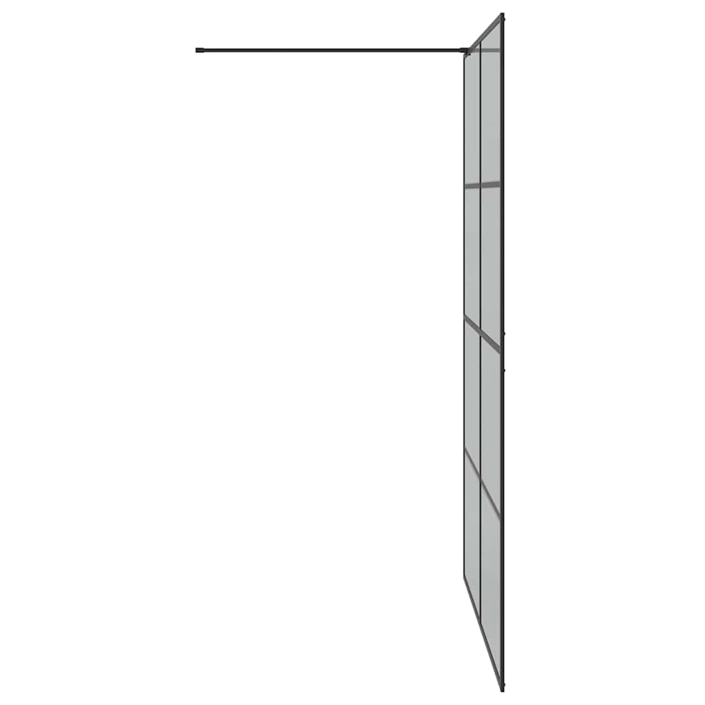 Parete Doccia Walk-in Nero 140 x 195 cm vetro temperato