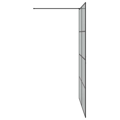Parete Doccia Walk-in Nero 140 x 195 cm vetro temperato