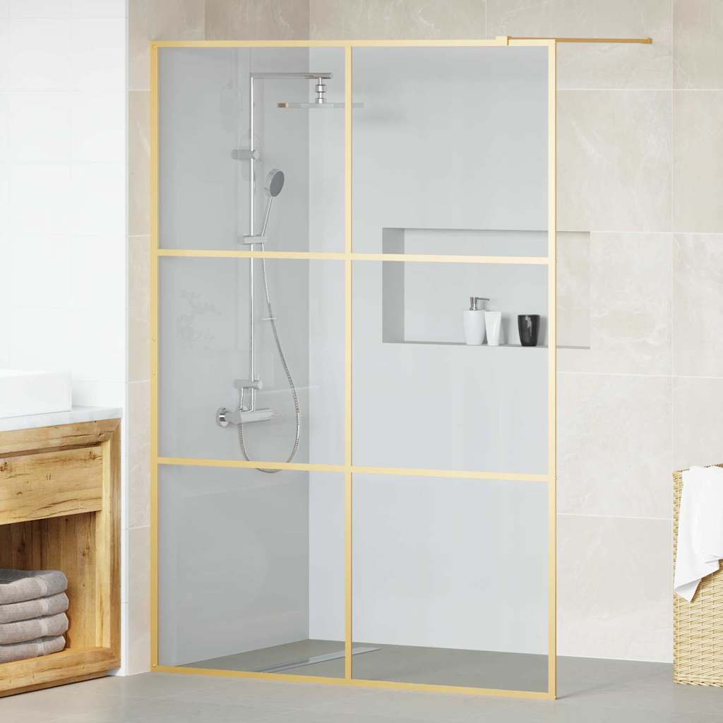 Parete Doccia Walk-in Oro 140 x 195 cm vetro temperato
