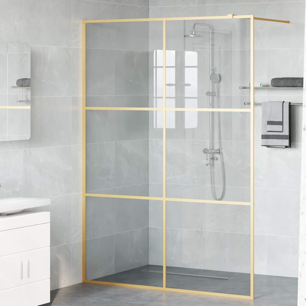Parete Doccia Walk-in Oro 140 x 195 cm vetro temperato