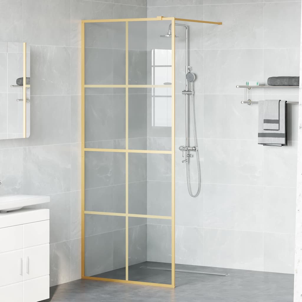 Parete Doccia Walk-in Oro 80 x 195 cm vetro temperato
