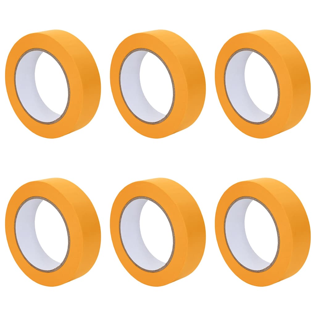 Nastri Adesivi per Pittori 6 pcs Giallo 25mm x 50m Carta