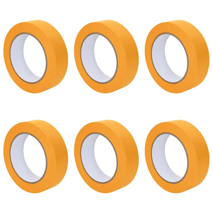 Nastri Adesivi per Pittori 6 pcs Giallo 25mm x 50m Carta