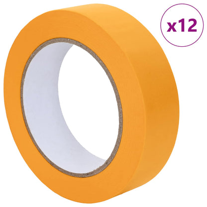 Nastri Adesivi per Pittori 12 pcs Giallo 25mm x 50m Carta