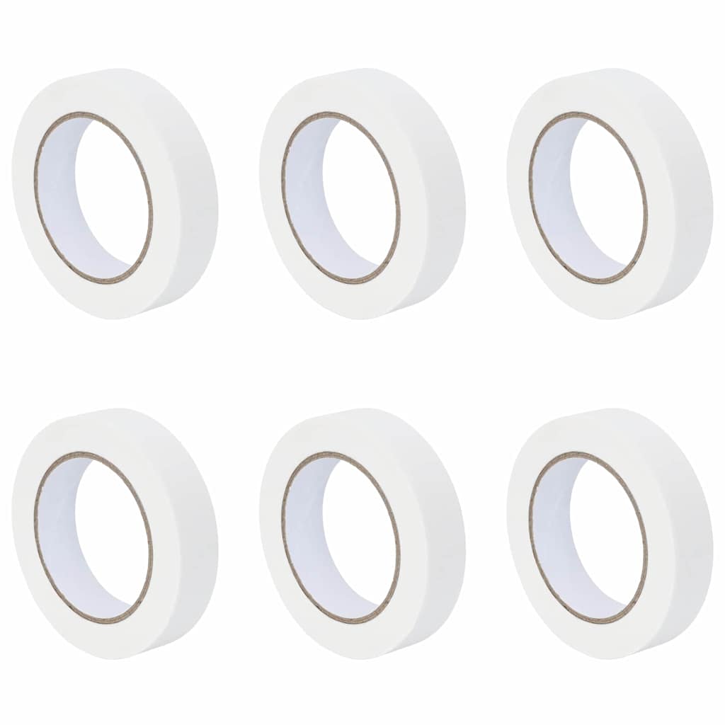 Nastri Adesivi per Pittori 6 pcs Bianco 25mm x 50m Carta