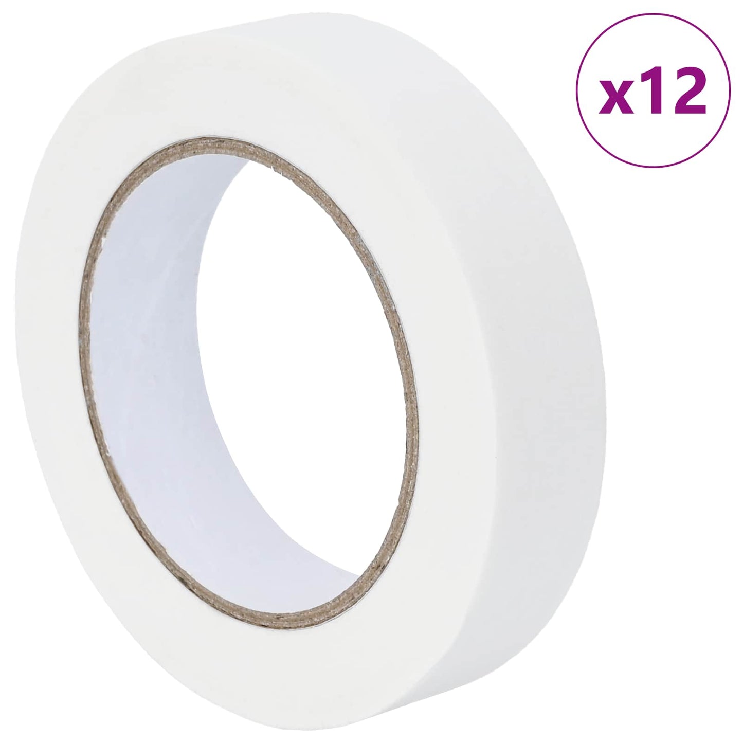Nastri Adesivi per Pittori 12 pcs Bianco 25mm x 50m Carta