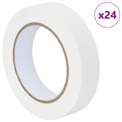 Nastri Adesivi per Pittori 24 pcs Bianco 25mm x 50m Carta
