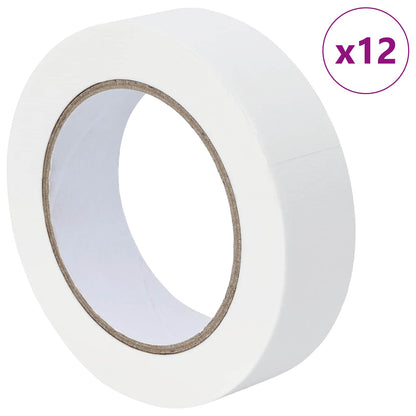 Nastri Adesivi per Pittori 12 pcs Bianco 30mm x 50m Carta
