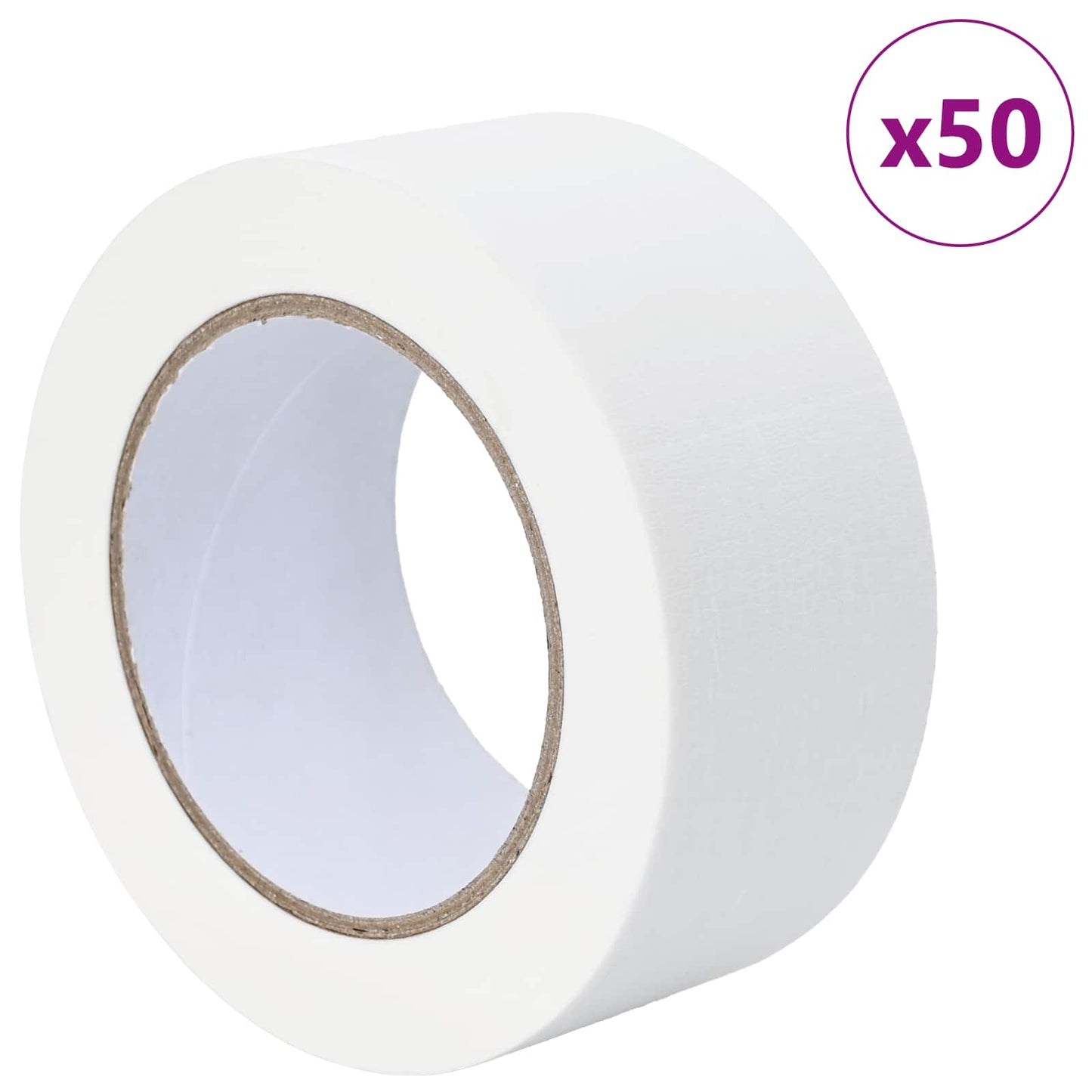 Nastri Adesivi per Pittori 50 pcs Bianco 50mm x 50m Carta