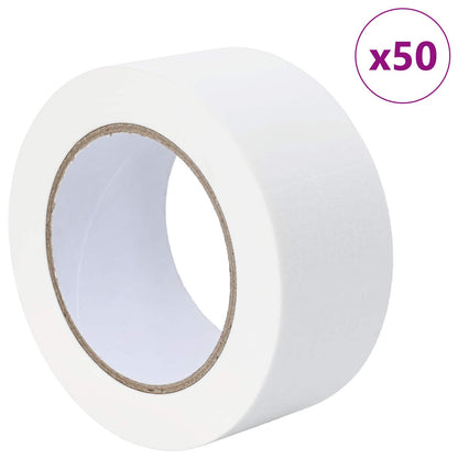 Nastri Adesivi per Pittori 50 pcs Bianco 50mm x 50m Carta