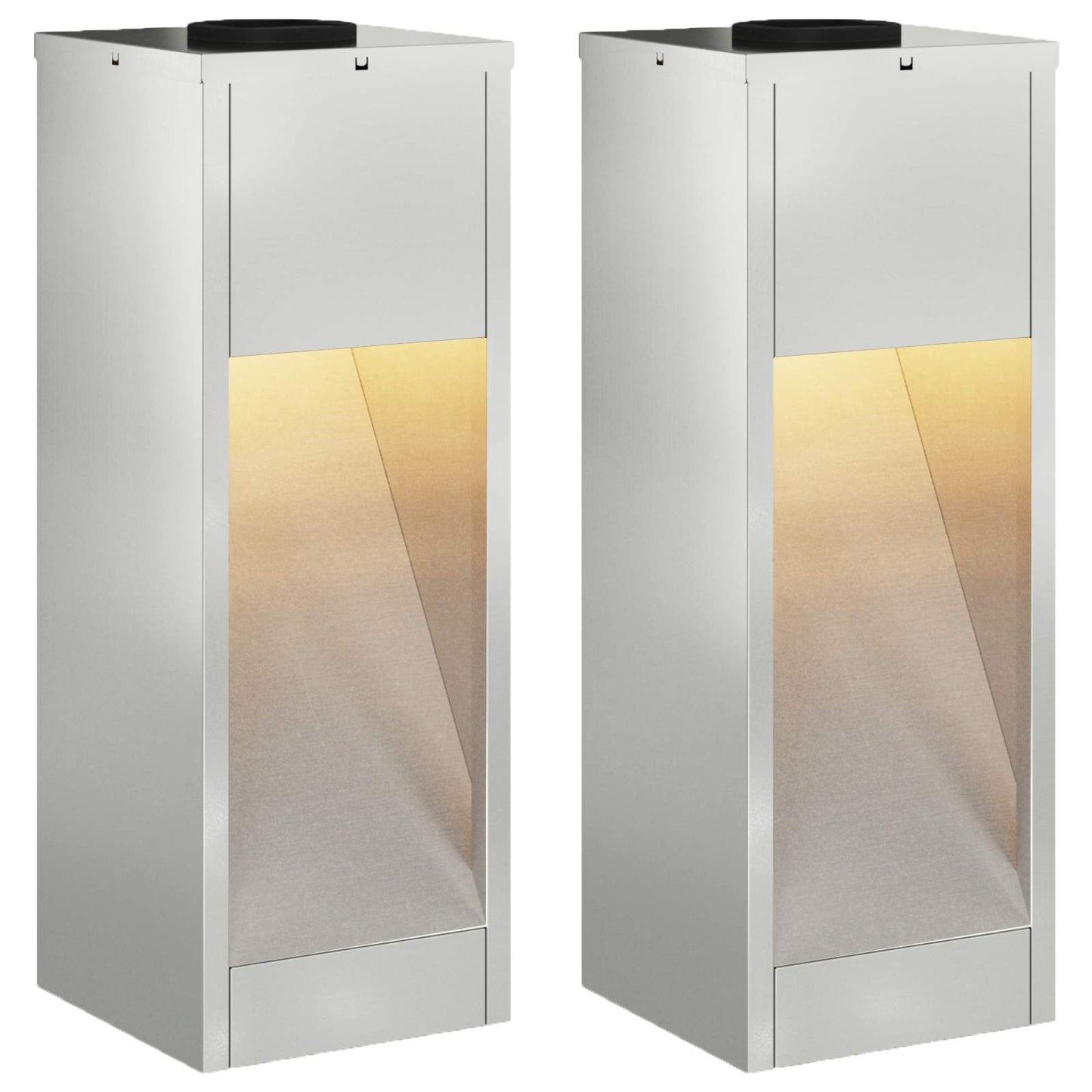 Lucina LED Solare da Percorso 2 pcs Argento Zincato