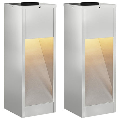 Lucina LED Solare da Percorso 2 pcs Argento Zincato