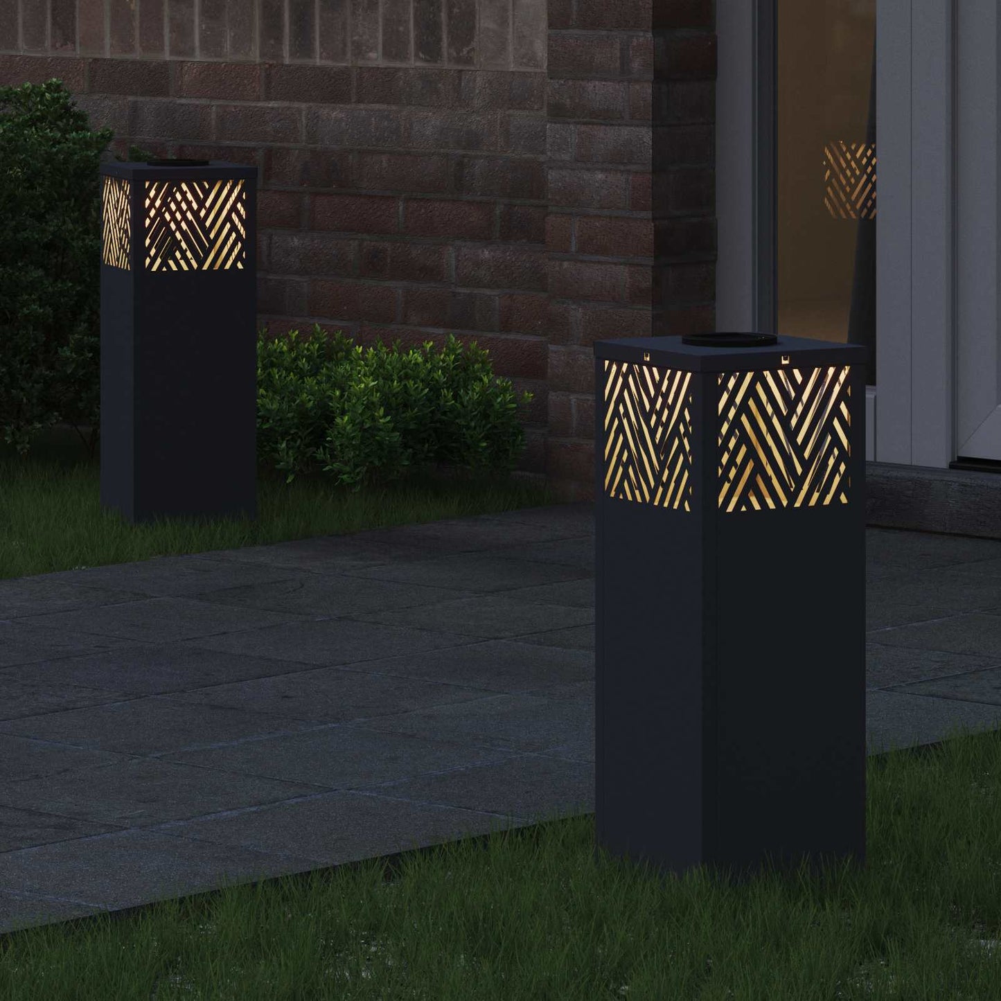 Faro LED solare per sentieri 2 pcs Antracite