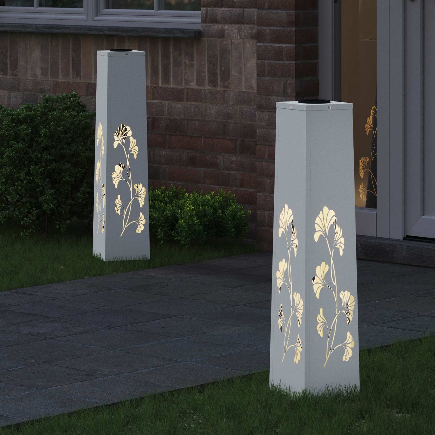 Faro LED solare per sentieri 2 pcs Bianco