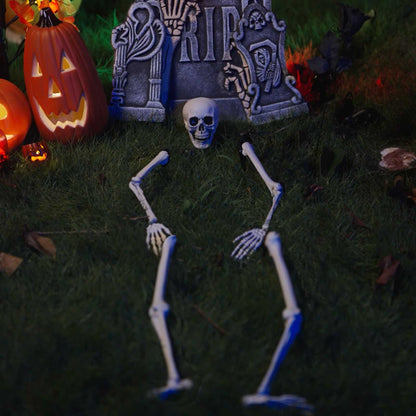 Scheletro di Halloween Bianco 45,5 x 13 cm Plastica