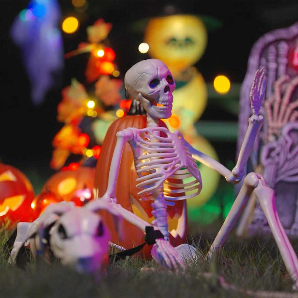 Decorazione Scheletro di Halloween 2 pcs Bianco Polipropilene