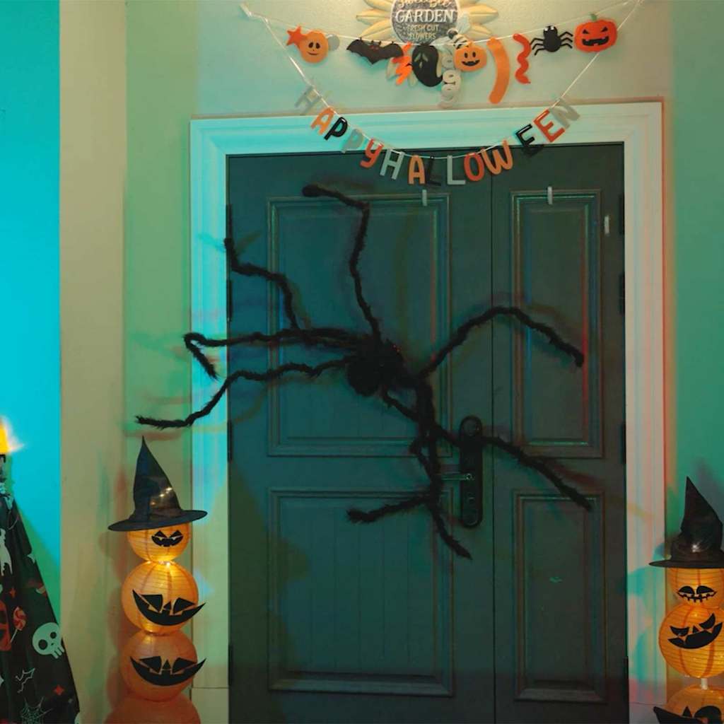 Decorazione Ragno di Halloween 3 pcs Nero 200 cm