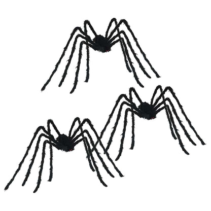 Decorazione Ragno di Halloween 3 pcs Nero 200 cm