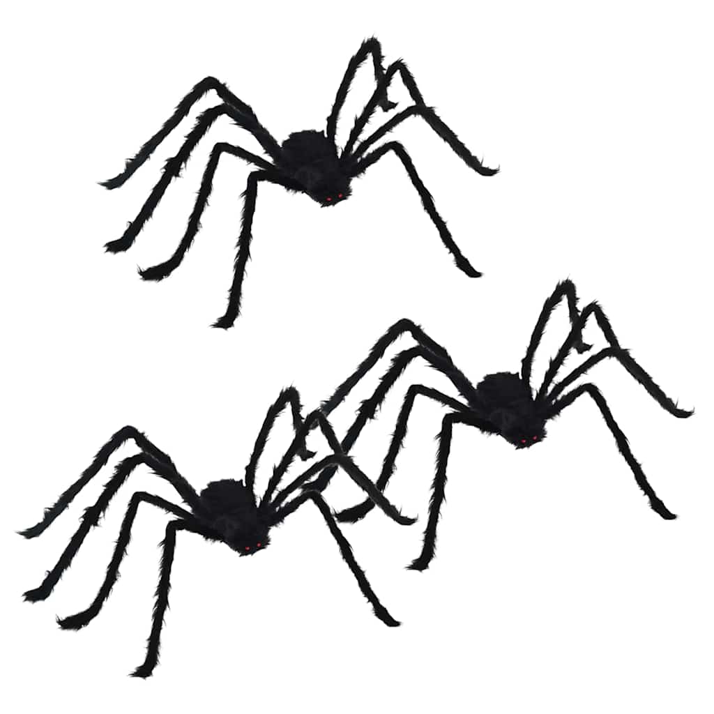 Decorazione Ragno di Halloween 3 pcs Nero 150 cm