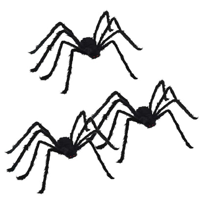 Decorazione Ragno di Halloween 3 pcs Nero 150 cm