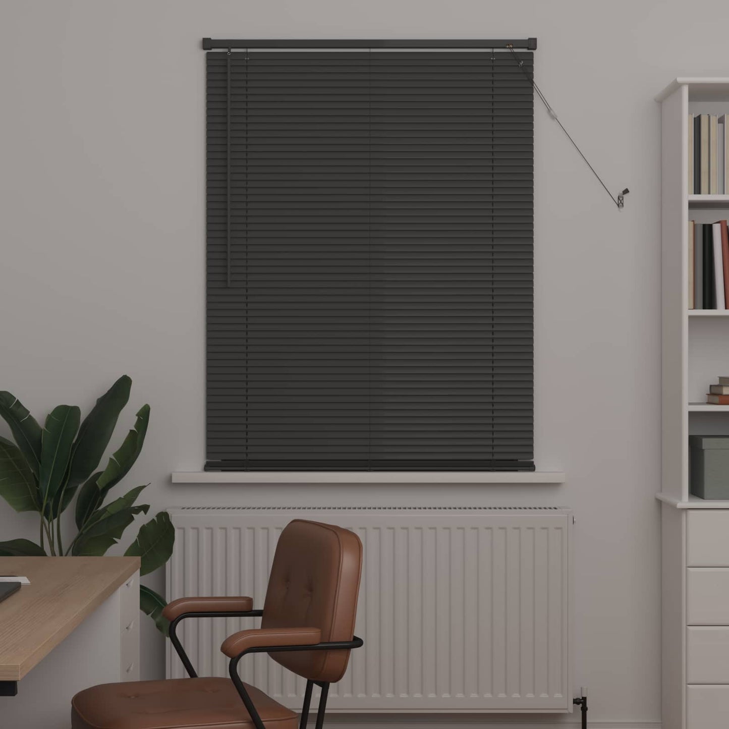 Tenda Veneziana Regolabile Grigio Argento 150 x 80 cm PVC