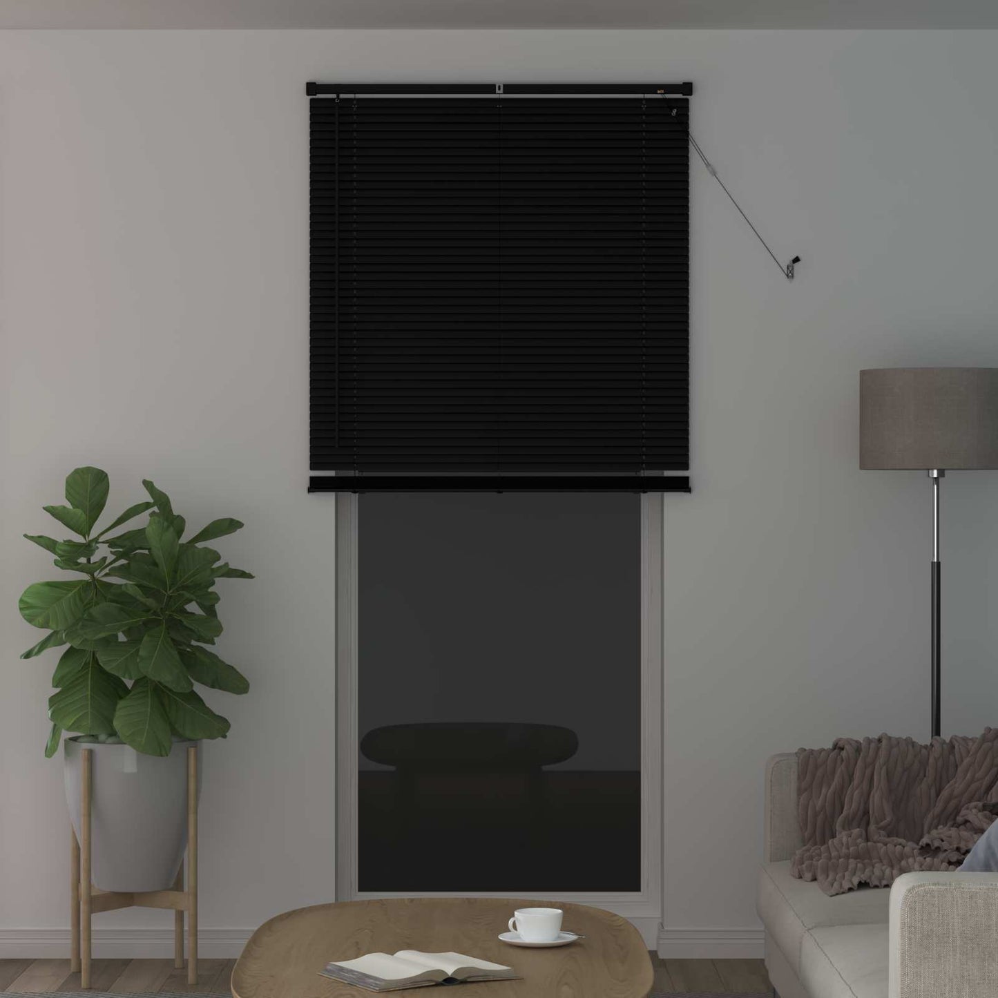 Tenda Veneziana Regolabile Nero 213 x 100 cm PVC