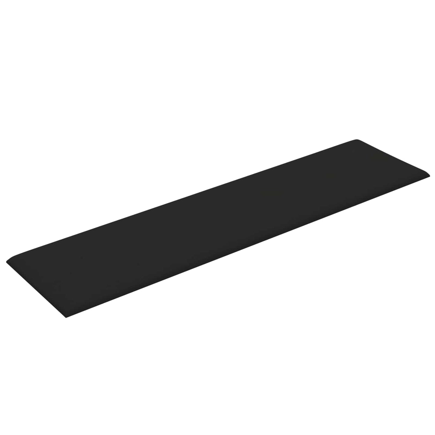 Testiera da Parete 12 pcs Nero 60 x 15 cm Tessuto