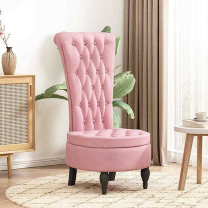 SediaAltaconSchienale Rosa 56,5 x 70 x 110 cm Velluto